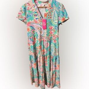 NWT Aryeh Multicolor Abstract Maxi Dress size XS